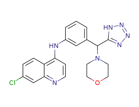 N-{3-[(morpholino) (1H-tetrazol-5-yl)methyl]phenyl}-7-chloroquinolin-4-amine