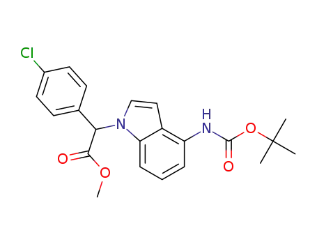 methyl {4-[(tert-butoxycarbonyl)amino]-1H-indol-1-yl}(4-chlorophenyl)acetate