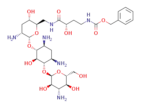 Molecular Structure of 1312471-07-0 (6'-N-CbzAHB tobramycin)