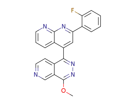 1-[2-(2-fluoro-phenyl)-[1,8]naphthyridin-4-yl]-4-methoxy-pyrido[3,4-d]pyridazine