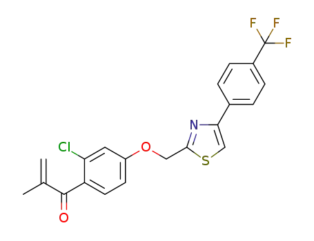 2-[3-chloro-4-(2-methylene-1-oxopropyl)phenoxymethyl]-4-(4-trifluoromethylphenyl)thiazole