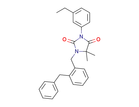 1-(2-benzylbenzyl)-3-(3-ethylphenyl)-5,5-dimethylimidazolidine-2,4-dione