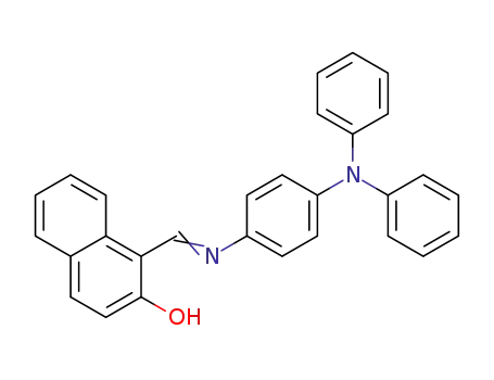 Molecular Structure of 1415476-90-2 (1-(((4-(diphenylamino)phenyl)imino)methyl)naphthalen-2-ol)