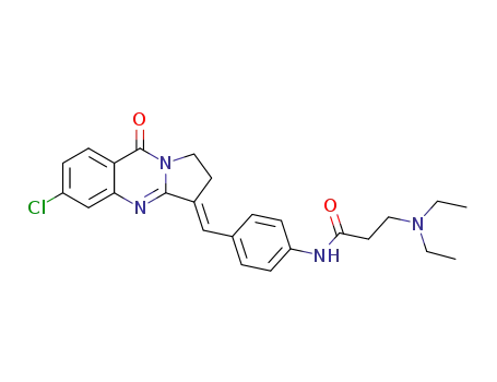 (E)-N-(4-((6-chloro-9-oxo-1,2-dihydropyrrolo[2,1-b]quinazolin-3(9H)-ylidene)methyl)phenyl)-3-(diethylamino)propanamide