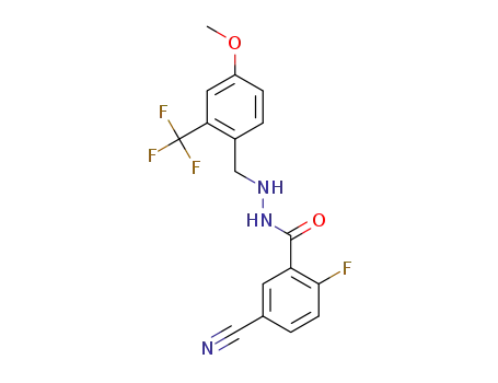 5-cyano-2-fluorobenzoic acid 2-(4-methoxy-2-trifluoromethylbenzyl)hydrazide