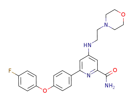 6-(4-(4-fluorophenoxy)phenyl)-4-((2-morpholinoethyl)amino)picolinamide