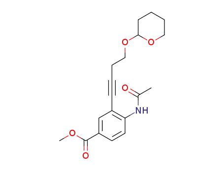 4-acetylamino-3-[4-(tetrahydro-pyran-2-yloxy)-but-1-ynyl]-benzoic acid methyl ester