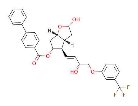 [1,1'-biphenyl]-4-carboxylic acid (3aR,4R,5R,6aS)-hexahydro-4-[(1E,3R)-3-hydroxy-4-[3-(trifluoromethyl)phenoxy]-1-buten-1-yl]-2-hydroxy-2H-cyclopenta[b]furan-5-yl ester