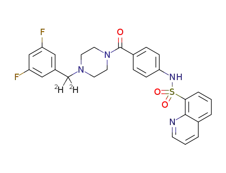 N-(4-(4-(3,5-difluorobenzyl)piperazine-1-carbonyl)phenyl)quinoline-8-sulfonamide-(D<sub>2</sub>)