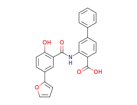 2-(5-(furan-2-yl)-2-hydroxybenzamido)-4-phenylbenzoic acid