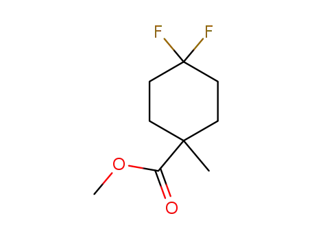Molecular Structure of 1360568-90-6 (methyl 4,4-difluoro-1-methylcyclohexanecarboxylate)