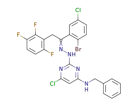 C<sub>25</sub>H<sub>17</sub>BrCl<sub>2</sub>F<sub>3</sub>N<sub>5</sub>