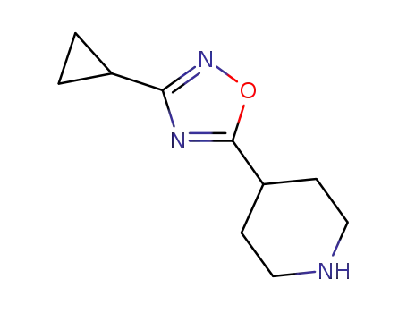 Molecular Structure of 1036461-01-4 (4-(3-cyclopropyl-1,2,4-oxadiazol-5-yl)piperidine)
