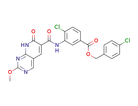 4-chloro-3-[(2-methoxy-7-oxo-7,8-dihydro-pyrido[2,3-d]pyrimidine-6-carbonyl)-amino]-benzoic acid 4-chloro-benzyl ester