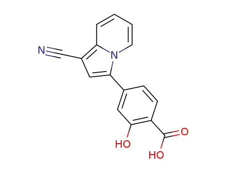 4-(1-Cyanoindolizine-3-yl)-2-hydroxybenzoic acid