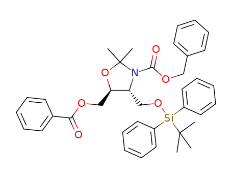 benzyl (4R,5S)-5-[(benzoyloxy)methyl]-4-{[(tert-butyldiphenylsilyl)oxy]methyl}-2,2-dimethyl-1,3-oxazolidine-3-carboxylate