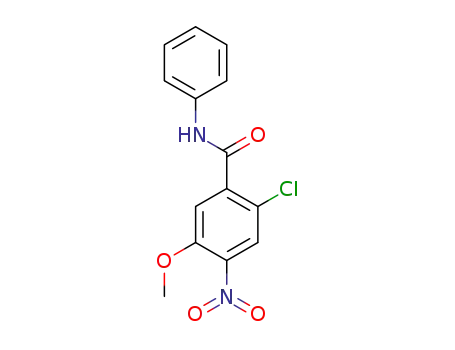Molecular Structure of 1356016-29-9 (2-chloro-5-methoxy-4-nitro-N-phenyl-benzamide)