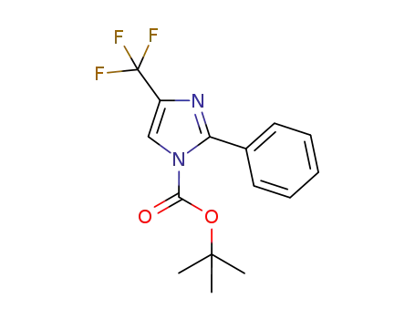 Molecular Structure of 1299491-22-7 (N-(tert-butoxycarbonyl)-4-trifluoromethyl-2-phenylimidazole)