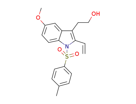 Molecular Structure of 1332699-71-4 (2-[5-methoxy-1-(toluene-4-sulfonyl)-2-vinyl-1H-indol-3-yl]ethanol)
