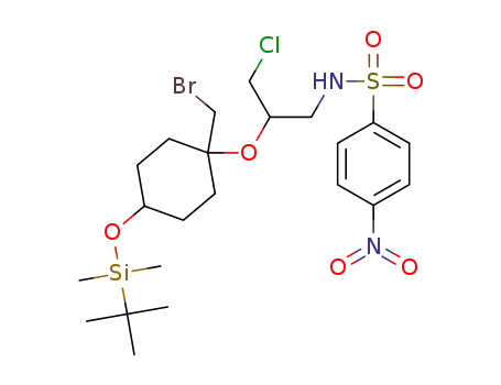 N-(2-(1-(bromomethyl)-4-(tert-butyldimethylsilyloxy)cyclohexyloxy)-3-chloropropyl)-4-nitrobenzenesulfonamide