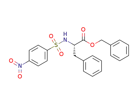 Molecular Structure of 1397684-99-9 (2-(4-nitrobenzenesulfonylamino)-3-phenylpropionic acid benzyl ester)