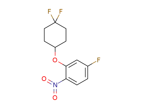 Molecular Structure of 1332633-13-2 (2-(4,4-difluoro-cyclohexyloxy)-4-fluoro-1-nitro-benzene)