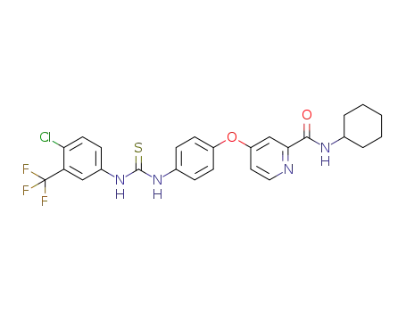 4-(4-(3-(4-chloro-3-(trifluoromethyl)phenyl)thioureido)phenoxy)-N-cyclohexylpicolinamide
