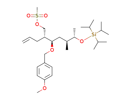 (2R,3R,5S,6S)-2-allyl-3-(4-methoxybenzyloxy)-5-methyl-6-(triisopropylsilyloxy)heptyl methanesulfonate