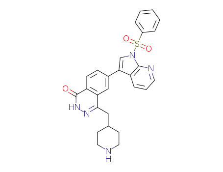 6-[1-(phenylsulfonyl)-1H-pyrrolo[2,3-b]pyridin-3-yl]-4-(piperidin-4-ylmethyl)phthalazin-1(2H)-one