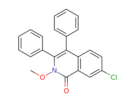 Molecular Structure of 1364511-71-6 (7-chloro-2-methoxy-3,4-diphenylisoquinolin-1(2H)-one)