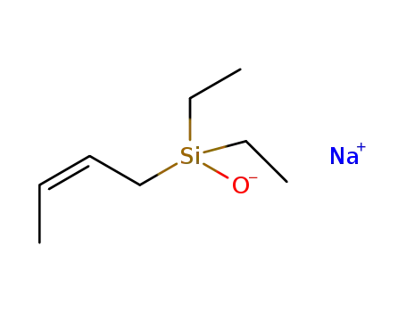 Molecular Structure of 1327162-50-4 (sodium (Z)-2-buten-1-yl-diethylsilanolate)