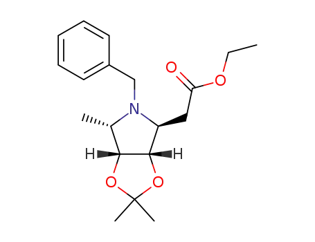 ethyl (2S,3S,4R,5S)-1-benzyl-3,4-isopropylidenedioxy-5-methylpyrrolidine-2-acetate