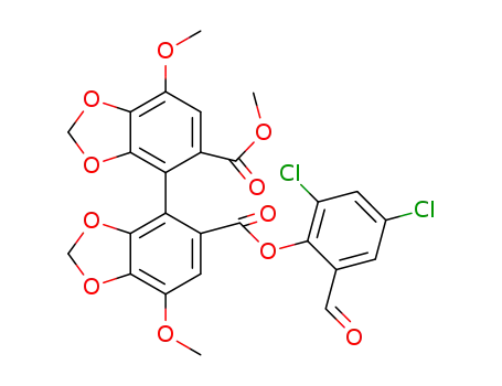 5-(2,4-dichloro-6-formylphenyl) 5'-methyl 7,7'-dimethoxy-4,4'-bibenzo[d][1,3]dioxole-5,5'-dicarboxylate
