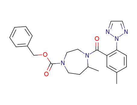 benzyl 5-methyl-4-(5-methyl-2-(2H-1,2,3-triazole-2-yl)benzoyl)-1,4-diazepane-1-carboxylate