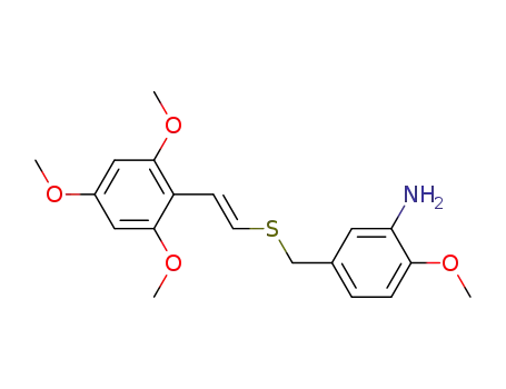 Molecular Structure of 908344-08-1 ((E)-2',4',6'-trimethoxystyryl-4-methoxy-3-aminobenzyl sulfide)