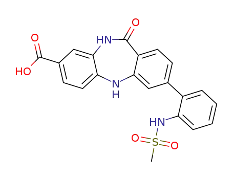 3-(2-(N-methylsulfonamido)phenyl)-11-oxo-10,11-dihydro-5H-dibenzo[b,e][1,4]diazepine-8-carboxylic acid