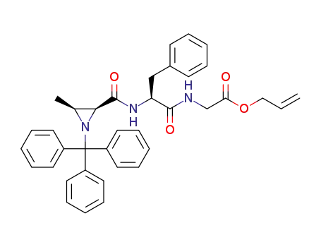 allyl 2-((S)-2-((2S,3S)-3-methyl-1-tritylaziridine-2-carboxamido)-3-phenylpropanamido)acetate