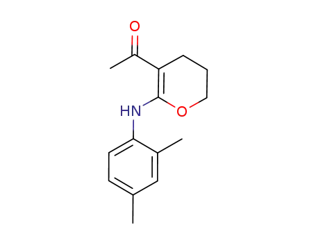 Molecular Structure of 958650-22-1 (1-[6-(2,4-dimethylphenylamino)-3,4-dihydro-2H-pyran-5-yl]ethanone)