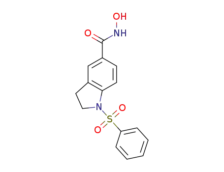1-benzenesulfonyl-2,3-dihydro-1H-indole-5-carboxylic acid hydroxyamide
