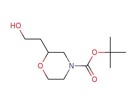 Molecular Structure of 913642-78-1 (N-Boc-2-(2-hydroxyethyl)morpholine)