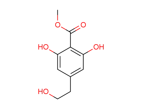 Molecular Structure of 1332835-53-6 (methyl 2,6-dihydroxy-4-(2-hydroxyethyl)benzoate)