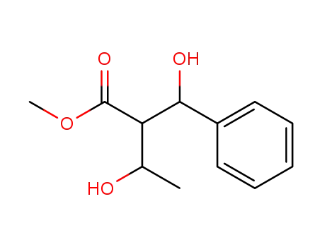 Molecular Structure of 236754-26-0 ((+/-)-methyl 3-hydroxy-2-<(1-hydroxy-1-phenyl)methyl>butanoate)
