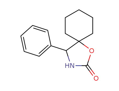 Molecular Structure of 16112-49-5 (5,5-Pentamethylen-4-phenyloxazolidin-2-on)