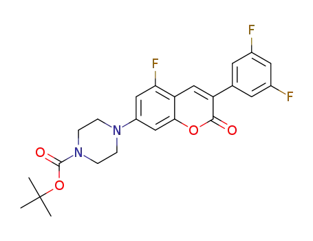 tert-butyl 4-(3-(3,5-difluorophenyl)-5-fluoro-2-oxo-2H-chromen-7-yl)piperazine-1-carboxylate