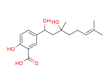 5-(1',3'-dihydroxy-3',7'-dimethyl-oct-6'-en-1'-yl)-2-hydroxybenzoic acid