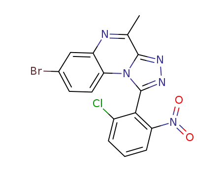 Molecular Structure of 1417411-74-5 (8-bromo-1-(2-chloro-6-fluorophenyl)-4-methyl[1,2,4]triazolo[4,3-a]quinoxaline)