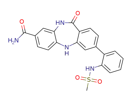 3-{2-[(methylsulfonyl)amino]phenyl}-11-oxo-10,11-dihydro-5H-dibenzo[b,e][1,4]diazepine-8-carboxamide