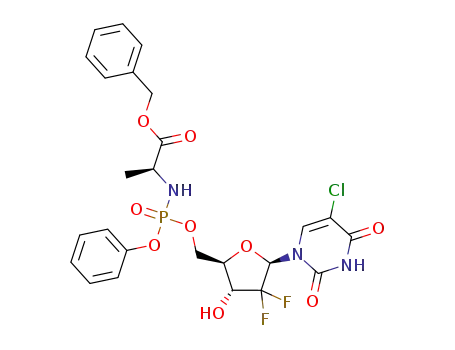 Molecular Structure of 1321581-04-7 (C<sub>25</sub>H<sub>25</sub>ClF<sub>2</sub>N<sub>3</sub>O<sub>9</sub>P)