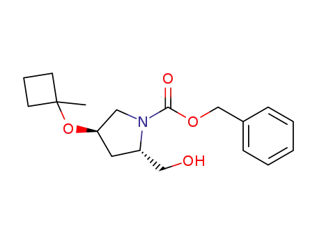 (2S,4R)-benzyl 2-(hydroxymethyl)-4-(1-methylcyclobutoxy)pyrrolidine-1-carboxylate