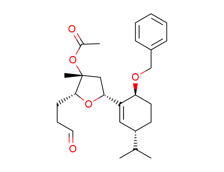 (2R,3R,5R)-5-[(3R,6S)-6-(benzyloxy)-3-isopropylcyclohex-1-enyl]-3-methyl-2-(3-oxopropyl)-tetrahydrofuran-3-yl acetate
